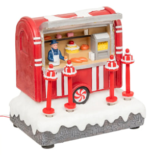 Village lumineux stand gâteau 8 LED musical