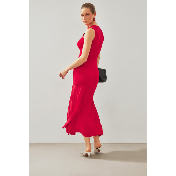 Knitted Sleeveless Combined Dress Vestiti in maglia Nakd