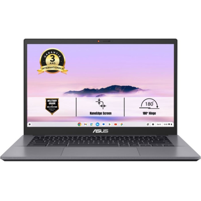 Chromebook ASUS CX3402CVA-MW1284 14" Tactile Intel Core i3 100U 8 Go RAM LPDDR5x SSD 128 Go sacoche incluse