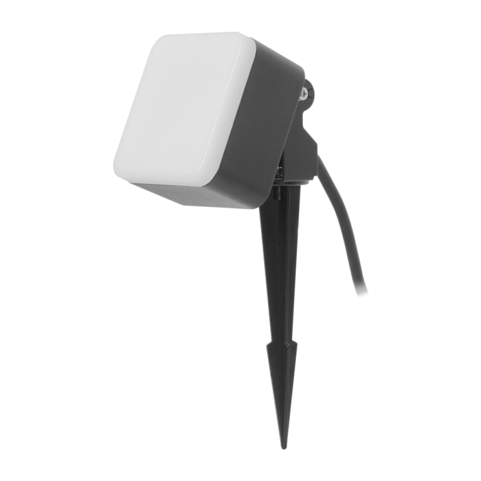 FORLIGHT Tilt - Aplique de Pared Exterior LED Orientable con Accesorio para Foco de Jardín con Pincho