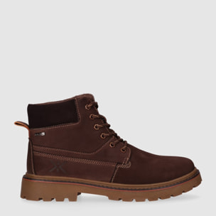 Botines de Piel - Marron - Tacón: Bajo
