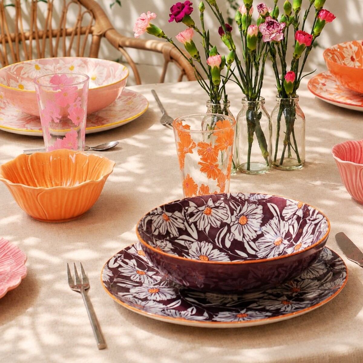 Lot de 6 grandes assiettes, OPHELIA