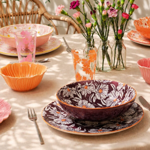 Lot de 6 grandes assiettes, OPHELIA