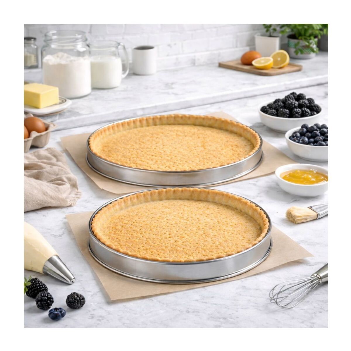 Lot de cercles à tarte