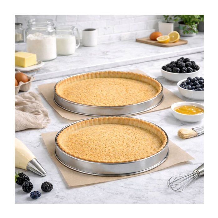 Lot de cercles à tarte