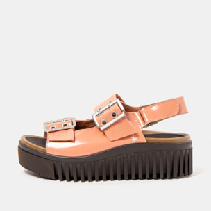 Sandalia de cuña 1579 NAPPA SHINNY FLAMINGO/BRIGHTON color Flamingo