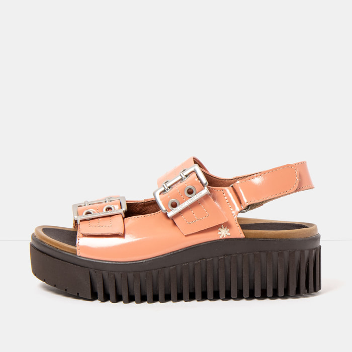 Sandalia de cuña 1579 NAPPA SHINNY FLAMINGO/BRIGHTON color Flamingo