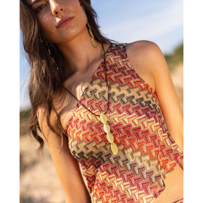 Top de mujer calado asimétrico