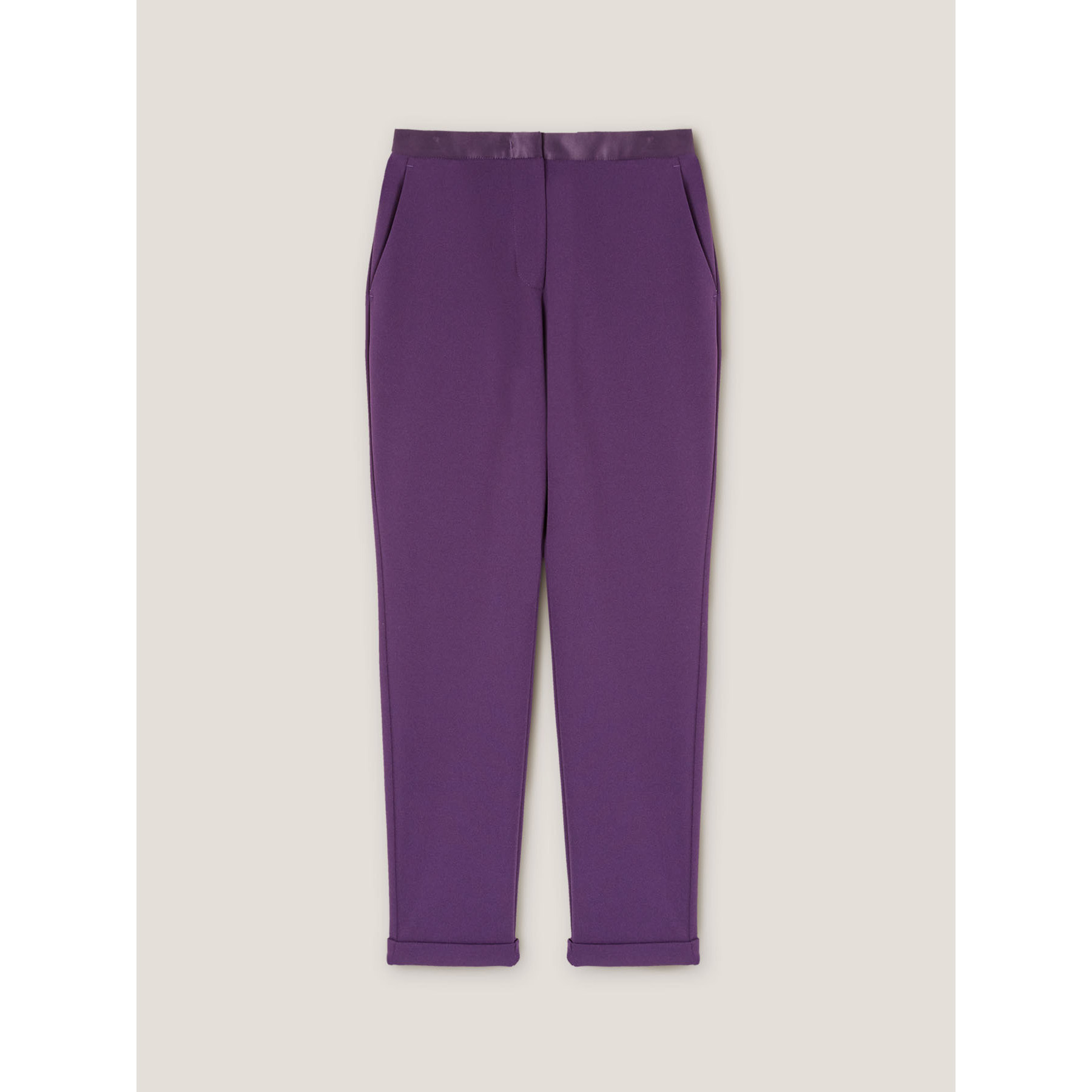 Motivi - Pantalones New York con aplicaciones de raso - Violeta