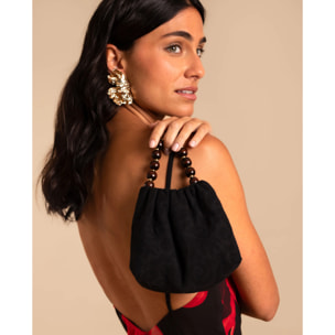 Bolso de mano con nudo en el asa
