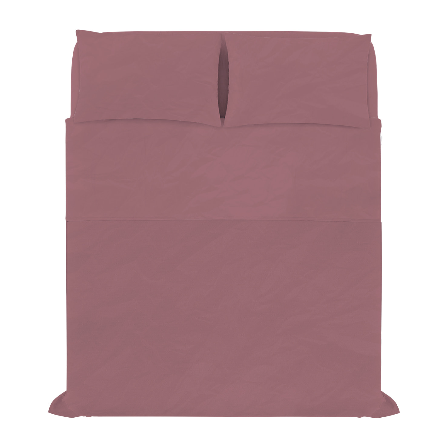COMPLETO LETTO WATER WASHED, 100% Microfibra, No Stiro - ROSSO CORALLO
