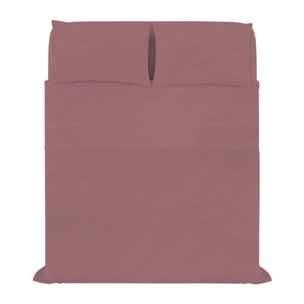 COMPLETO LETTO WATER WASHED, 100% Microfibra, No Stiro - ROSSO CORALLO