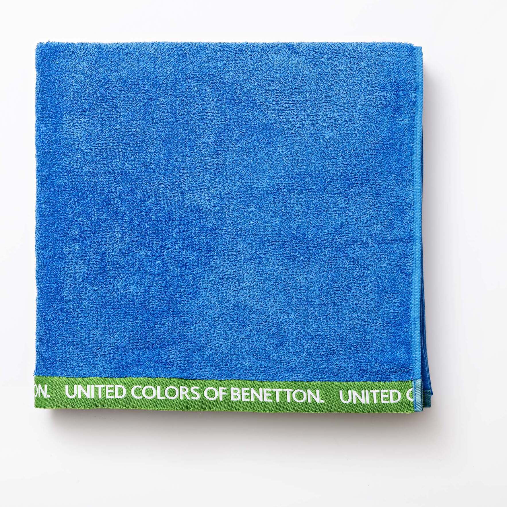 Toalla 90x160 algodón orgánico 450gsm azul benetton