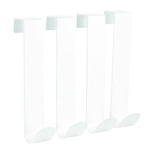 Lot de 4 crochets Blanc mat KESSY MSV