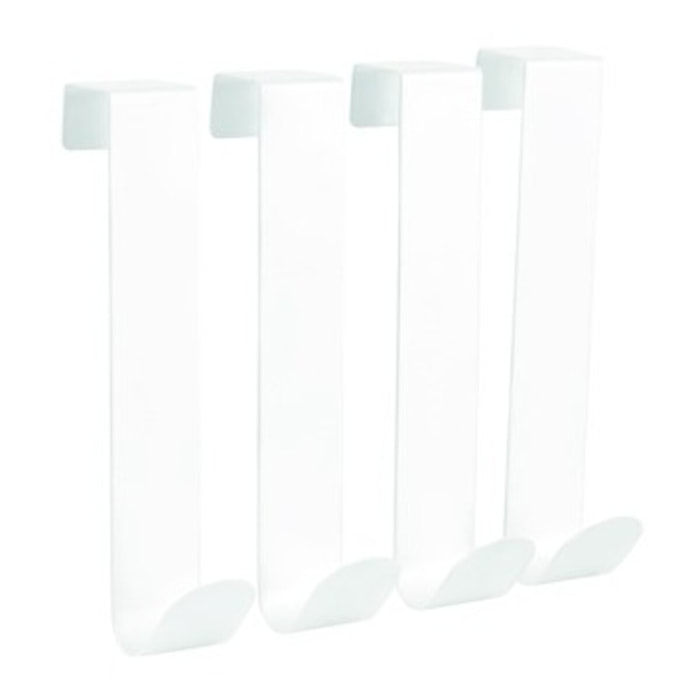 Lot de 4 crochets Blanc mat KESSY MSV