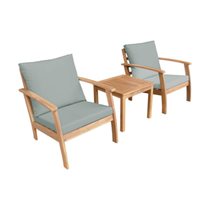 Salon de jardin bois d'acacia 2 places USHUAIA