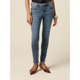 Oltre - Jeans skinny stone washed - Azzurro