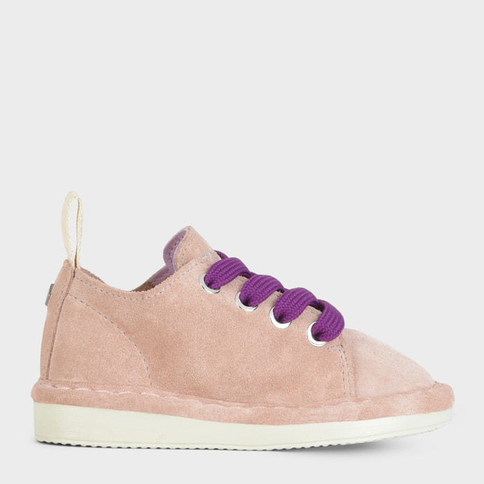 SCARPA ALLACCIATA P01 RAGAZZO IN SUEDE ROSA CIPRIA-VIOLA PANSE'