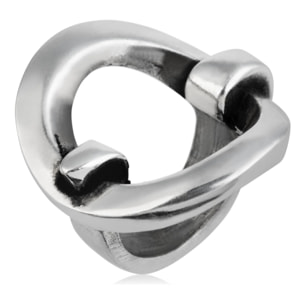 Anillo plata925 chapado "abrazo" plateado