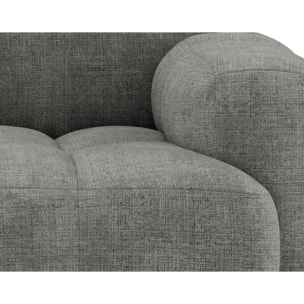 Grace - canapé modulable 2 places en velours texturé - Gris
