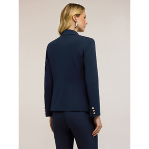 Motivi - Blazer monopetto con fodera interna a righe - Blu