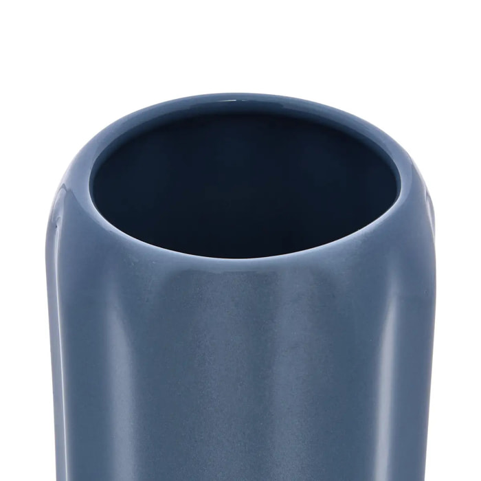 Porte-brosse à dents Colorama en céramique D.8xH.12cm bleu