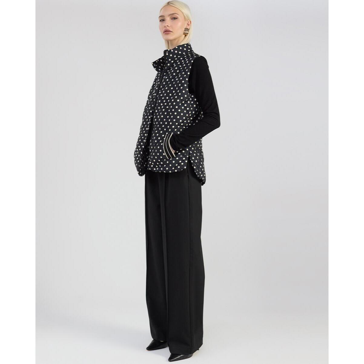 Gilet Midi Imbottito a Pois