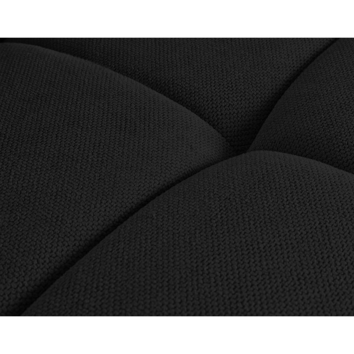 Ray - canapé panoramique en U 7 places en tissu texturé - Noir