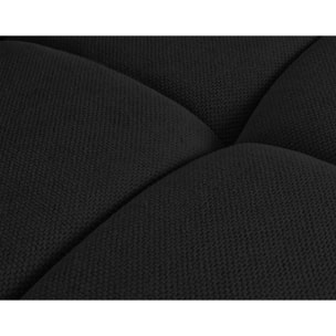 Ray - canapé panoramique en U 7 places en tissu texturé - Noir