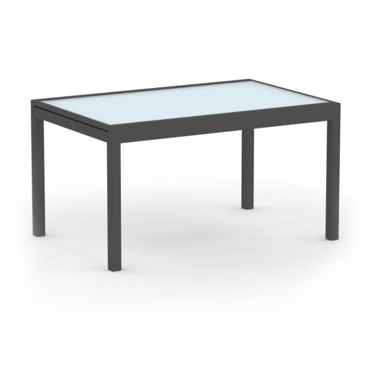 Table de jardin extensible 135-270cm verre trempé