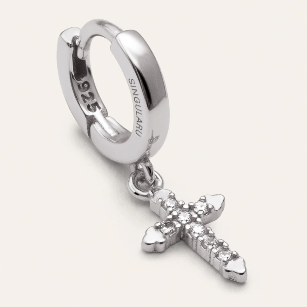 Pendiente Suelto Aro Penélope Plata