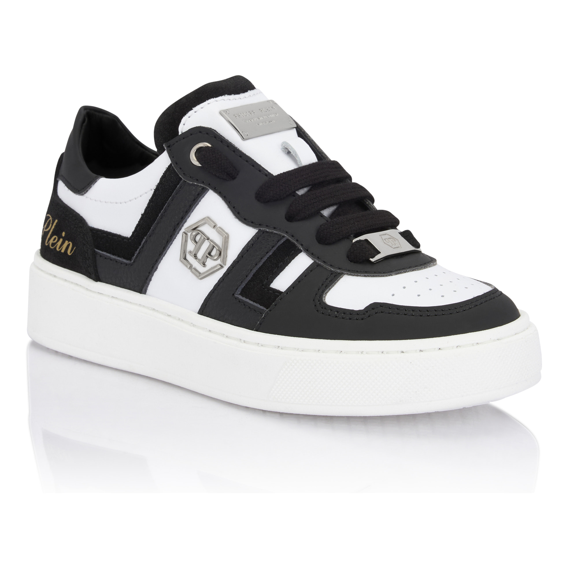 PHILIPP PLEIN Mix Materials Low-Top Sneakers