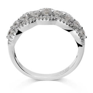Anello Riviera in Argento 925 Design Sinuoso