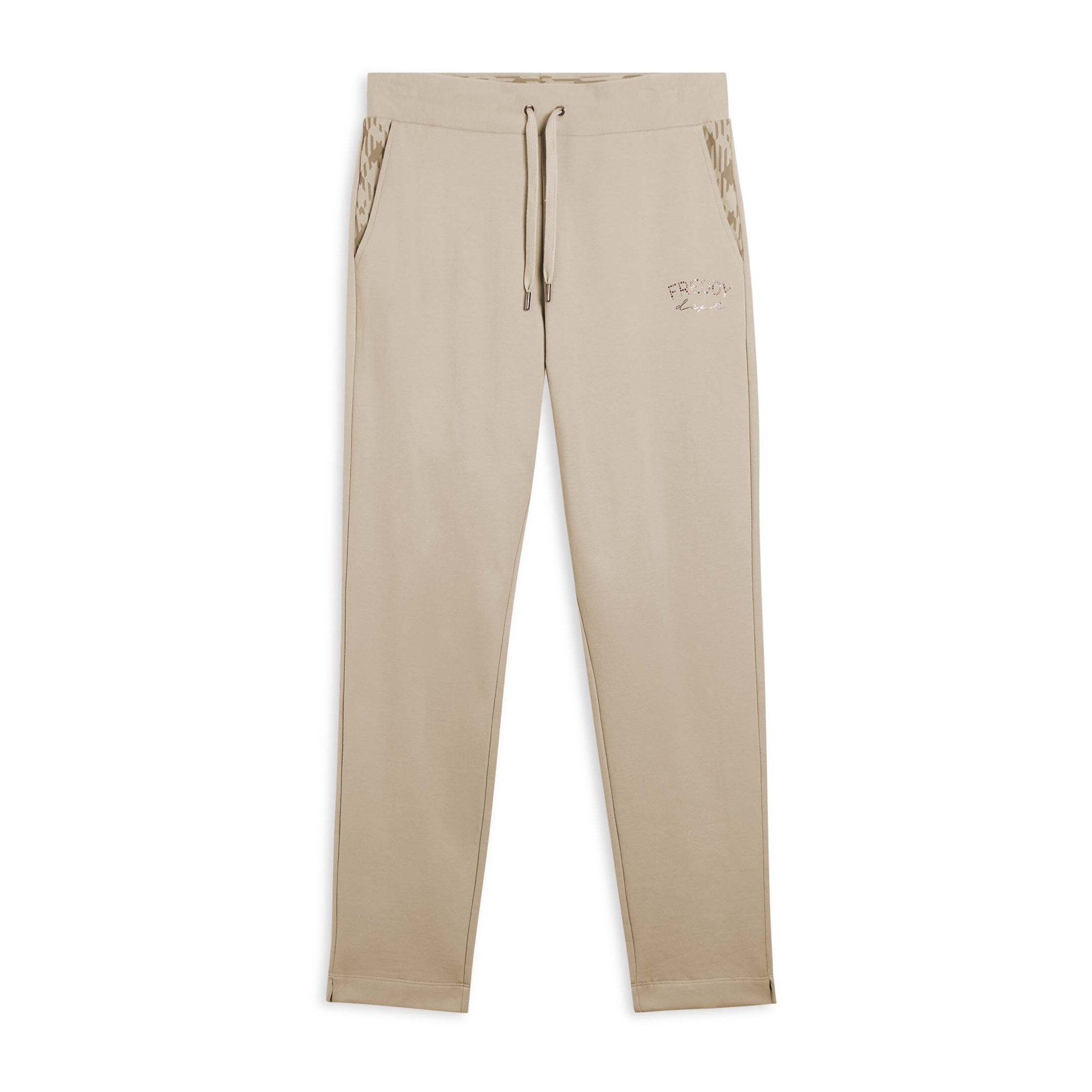 Pantaloni con spacchi laterali sul fondo