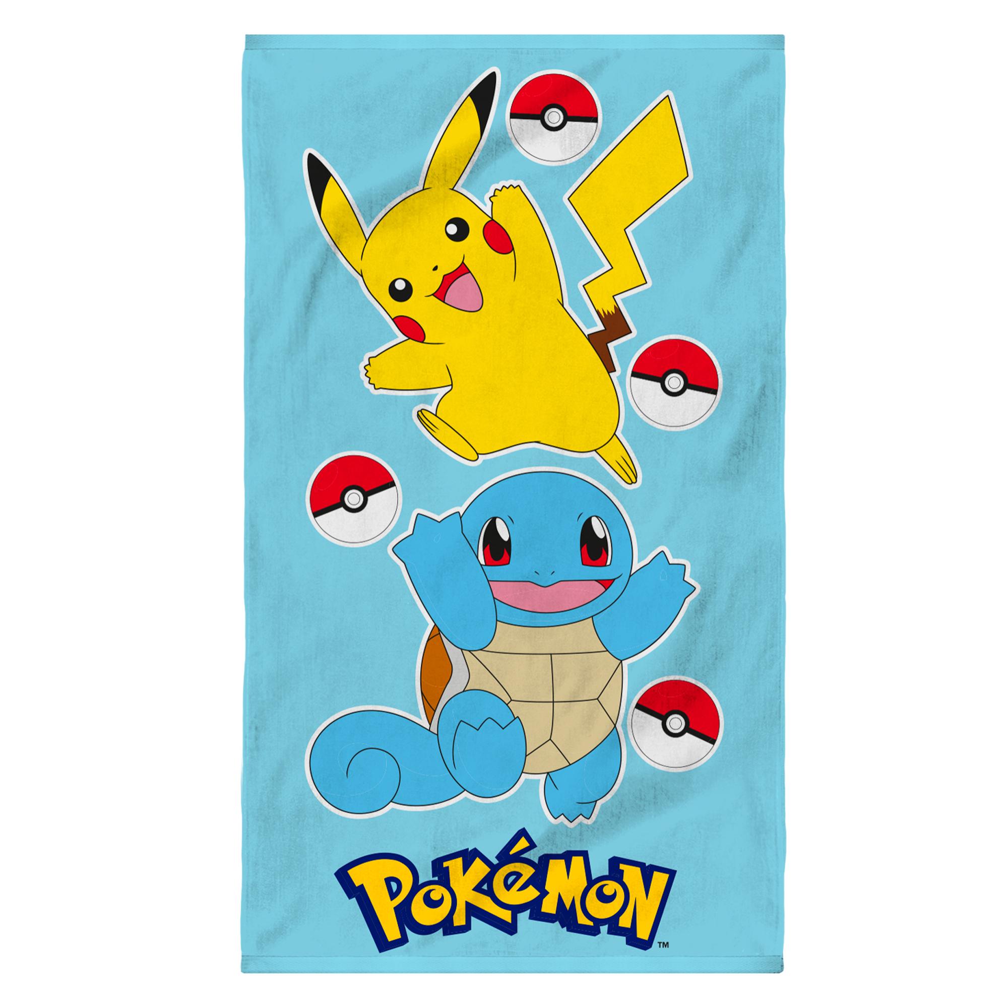 Drap de plage imprimé 100% coton, POKEMON PORT