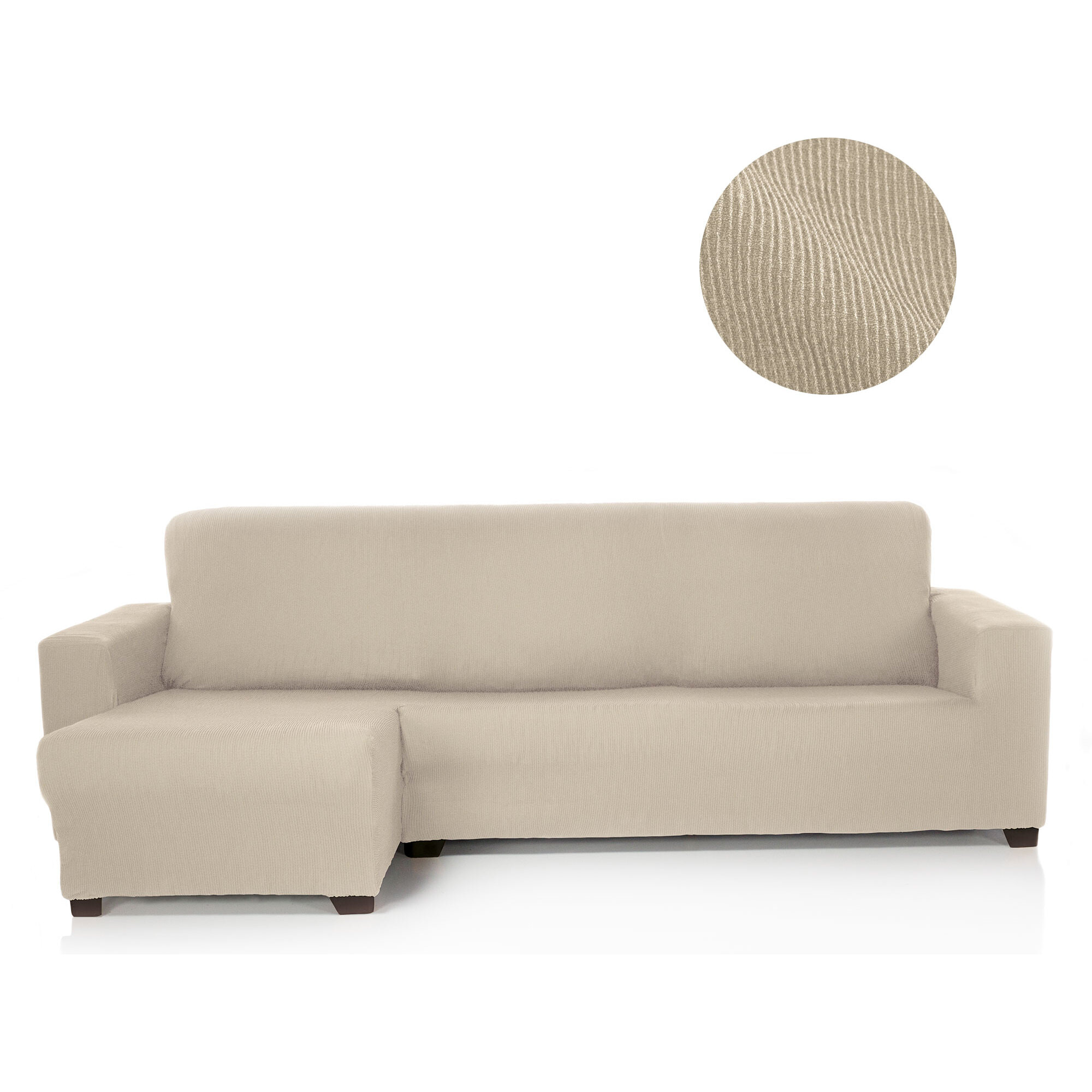 Funda ELÁSTICA para Chaise Longue izquierdo (visto de frente) brazo largo modelo MARCELA