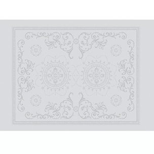 Set pur coton anti tache motif jacquard Eloise diamant