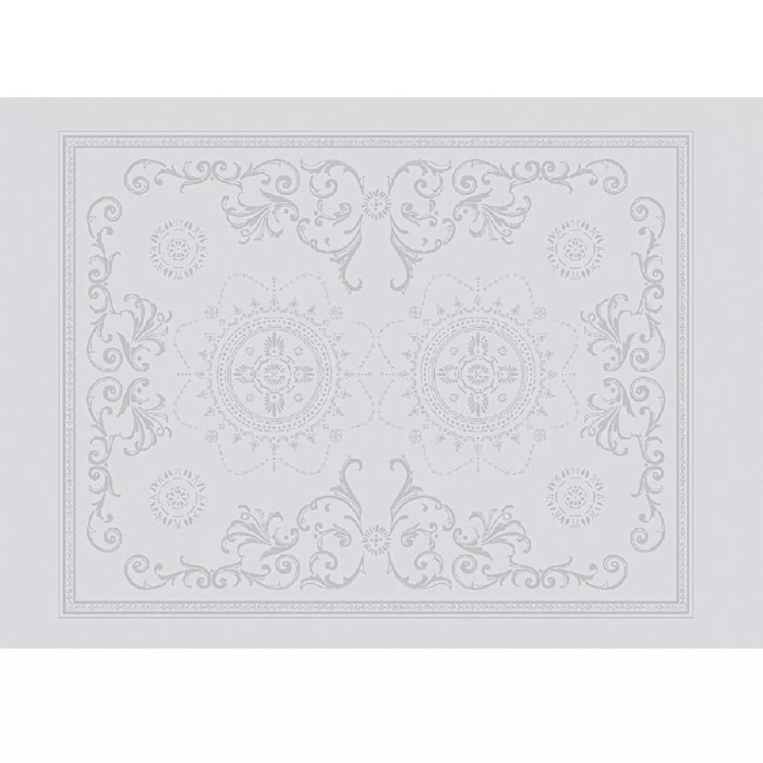 Set pur coton anti tache motif jacquard Eloise diamant