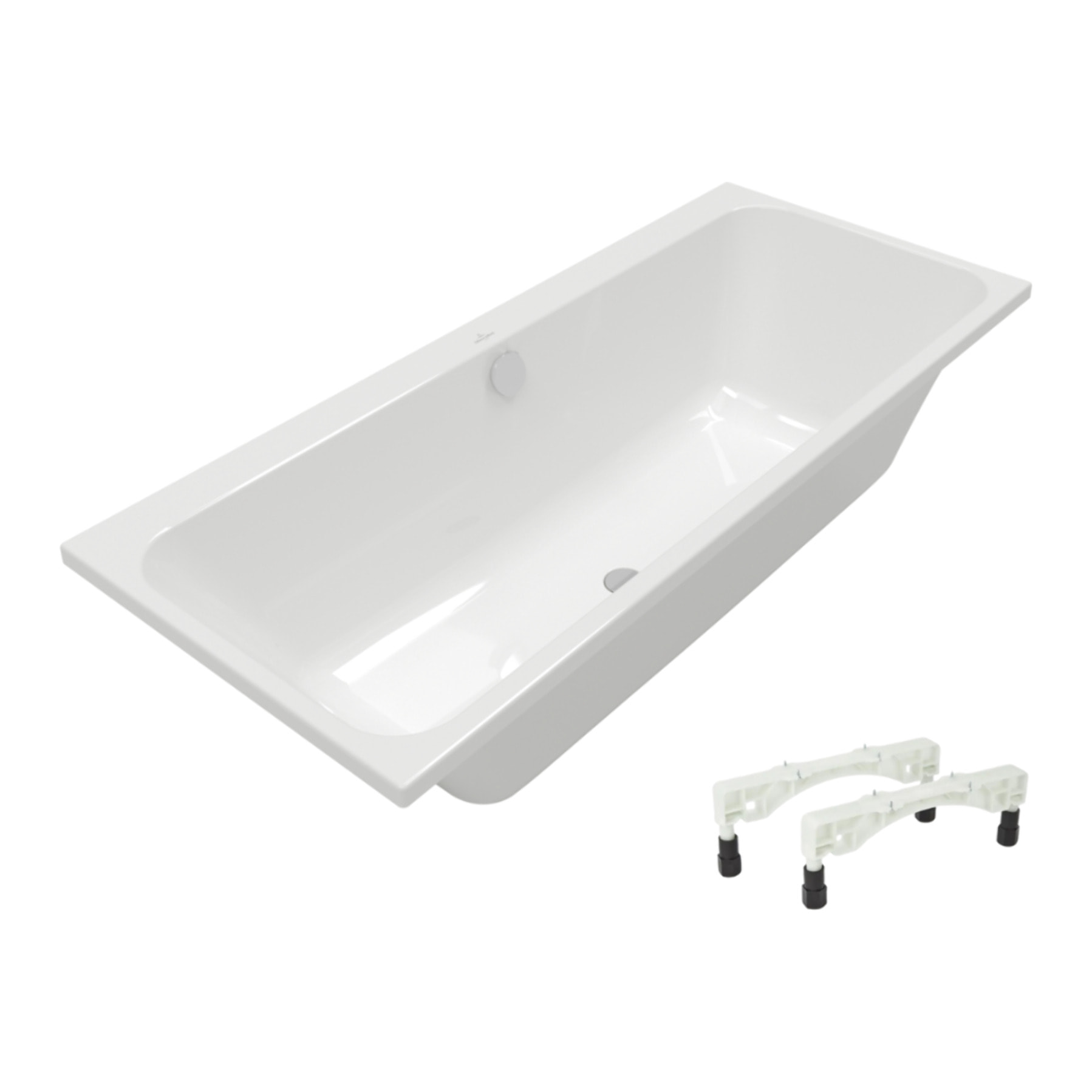 Baignoire droite 180 x 80 VILLEROY & BOCH Architectura avec pieds