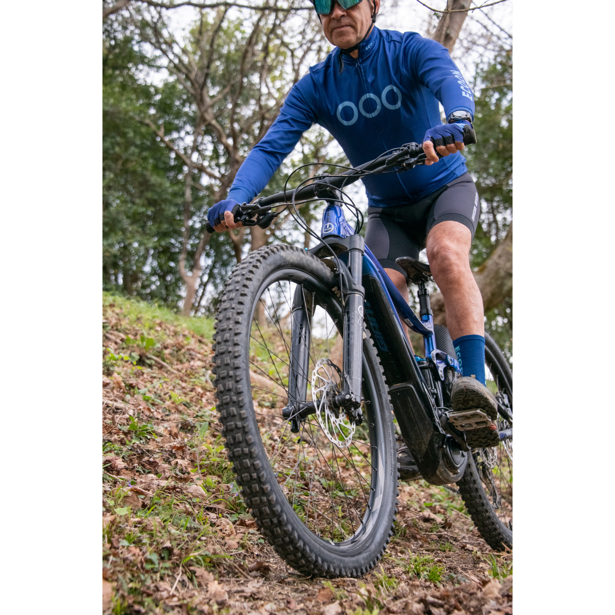 Calcetines de ciclismo unisex ECOON Lzoard - Azul