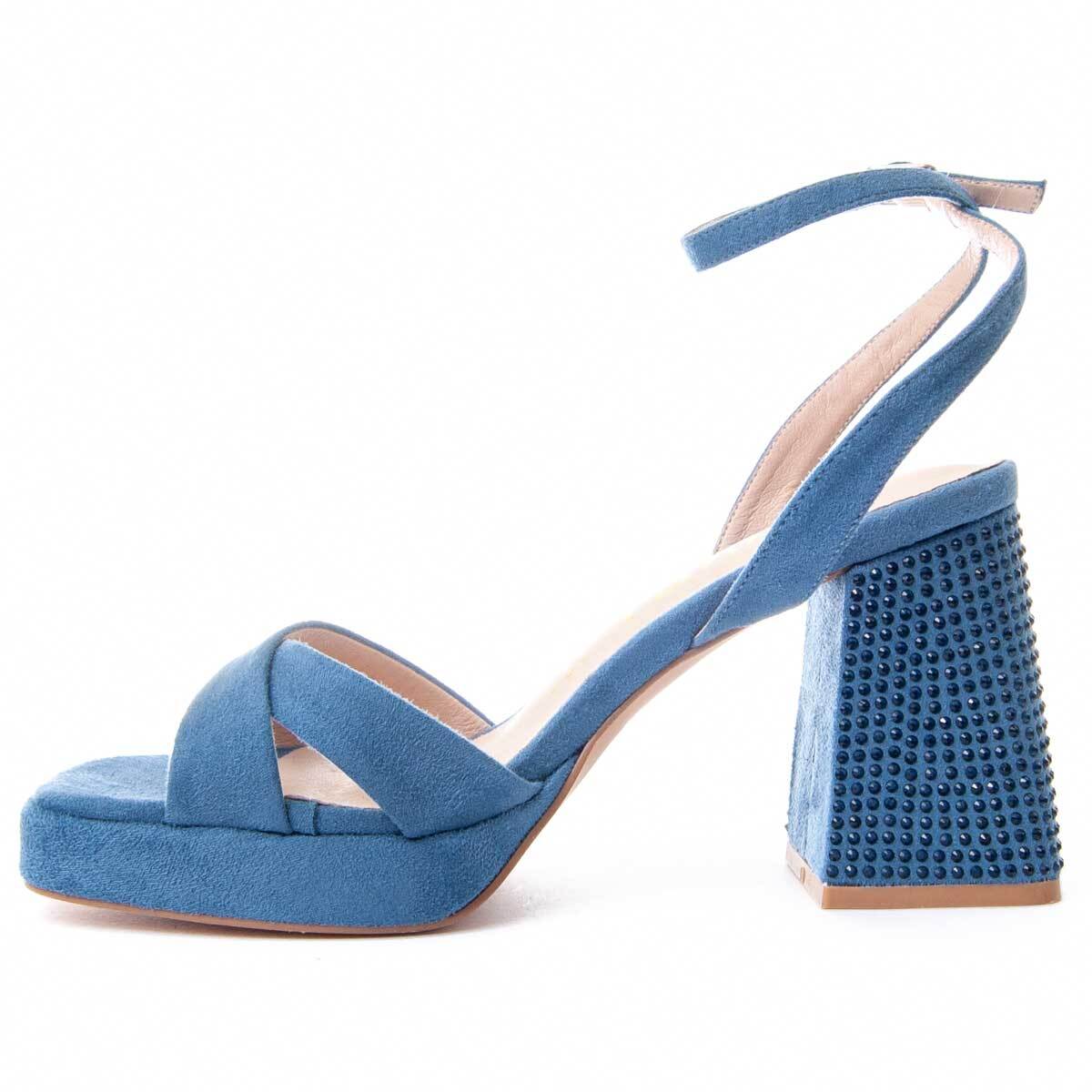 Sandalias de Tacón - Azul - Altura: 10 cm