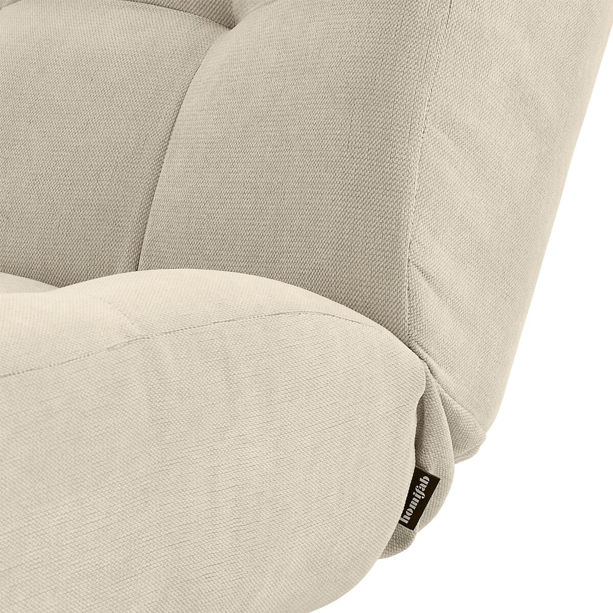 Canapé capitonné convertible 3 places en tissu chenille - BUMPY
