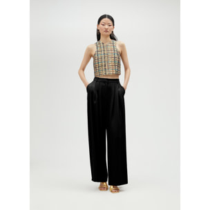 Pantaloni a palazzo con pinces