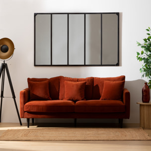Miroir "Lola" - métal et bois - noir - 160x100 cm