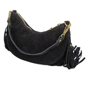 Ausonia bolso bandolera de piel auténtica Gamuza.