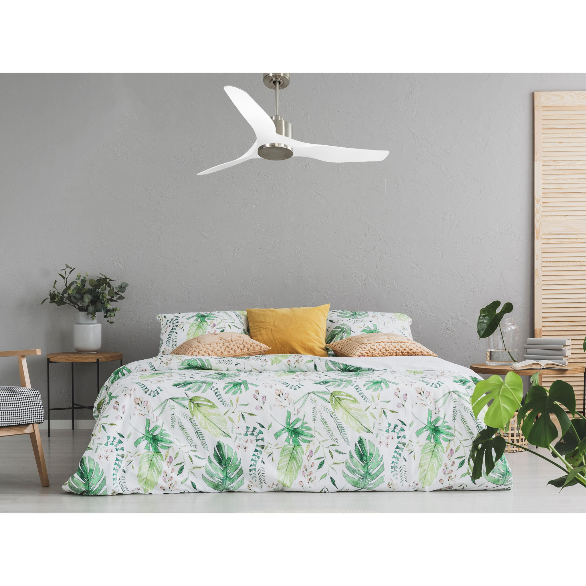 Ventilador de techo Reversible Termostato Wifi Motor DC Techos Inclinados Mando a Distancia Adaptador 2/3 Aspas Hypersilence Memoria ThassosD127C0364981 PURLINE