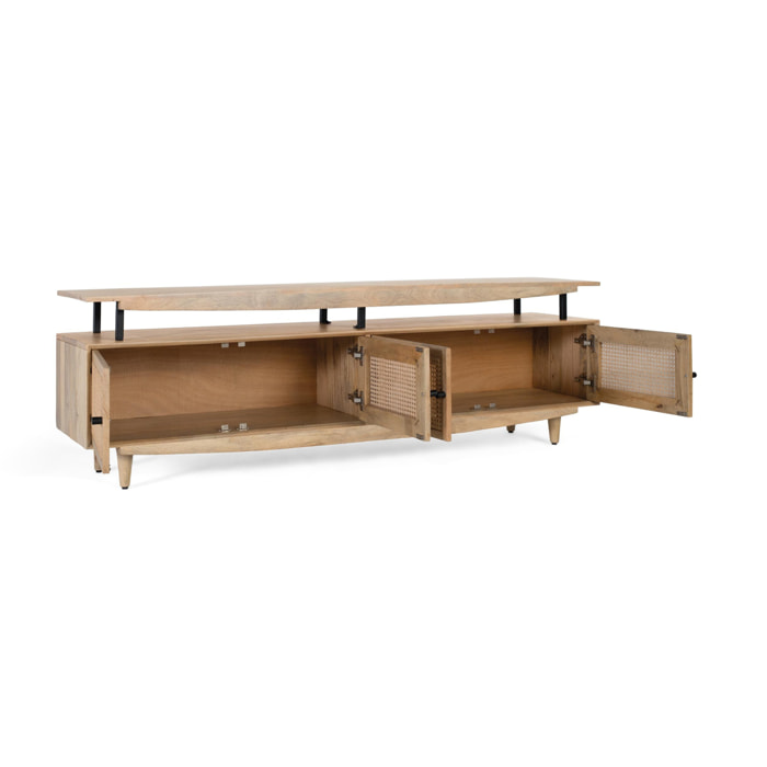 Mueble TV de Madera de Mango 180 Cm Estilo Retro Vintage