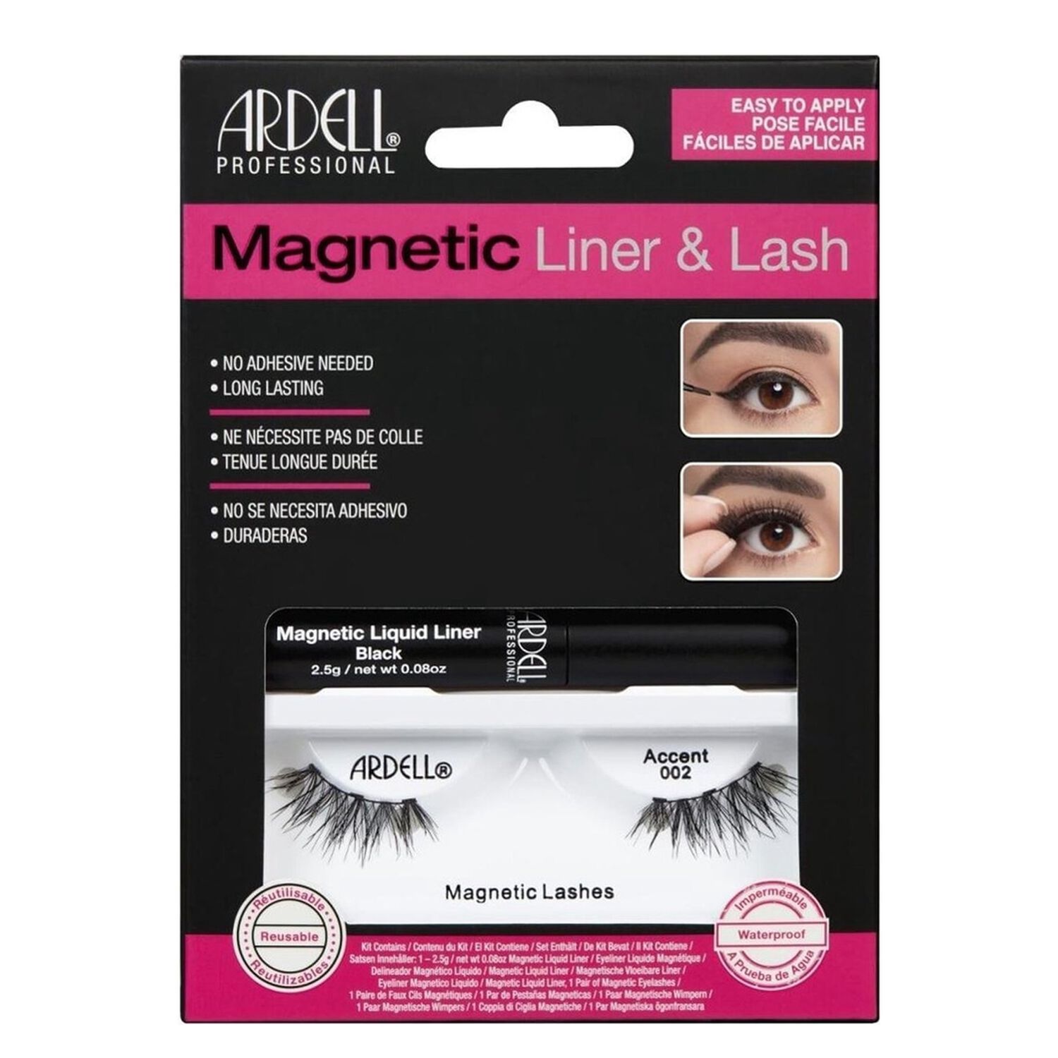 Magnetic Liquid Liner & Lash - Kit Faux Cils Eyeliner Magnétique Accent 002