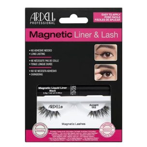 Magnetic Liquid Liner & Lash - Kit Faux Cils Eyeliner Magnétique Accent 002