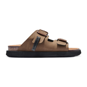Sandalias de Mujer Cierre Hebilla en  Marrón / Rosa Vibe Nobuck